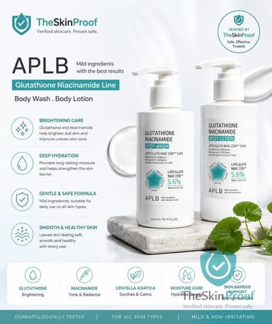 APLB APLB Glutathione Niacinamide Line Body Wash & Body Lotion Mini Pack 7ml+7ml