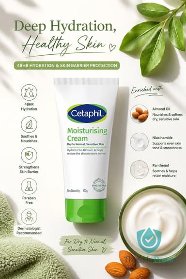 Cetaphil Cetaphil Moisturising Cream For Dry To Normal Sensitive Skin