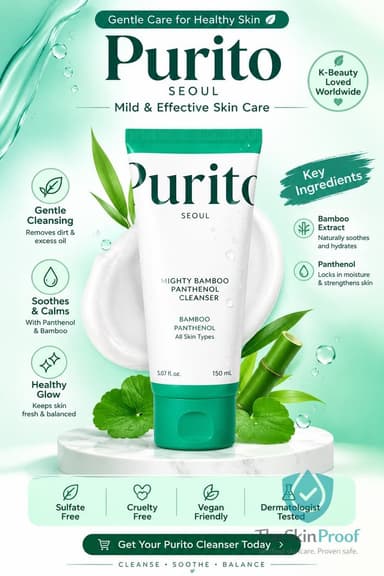 Purito Purito Mighty Bamboo Panthenol Cleanser