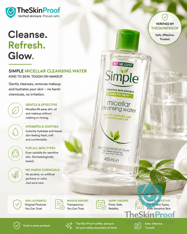 Simple Simple Kind to Skin Micellar Cleansing Water