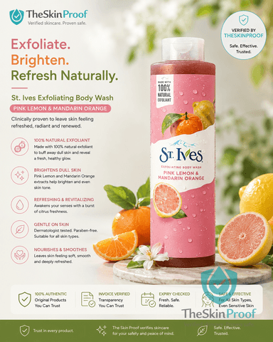 St. Ives Stives Pink Lemon & Mandarin Orange Exfoliating Body Wash
