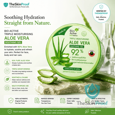 Bio Active Bio Active Triple Moisturising 92% Aloe Vera Soothing Gel