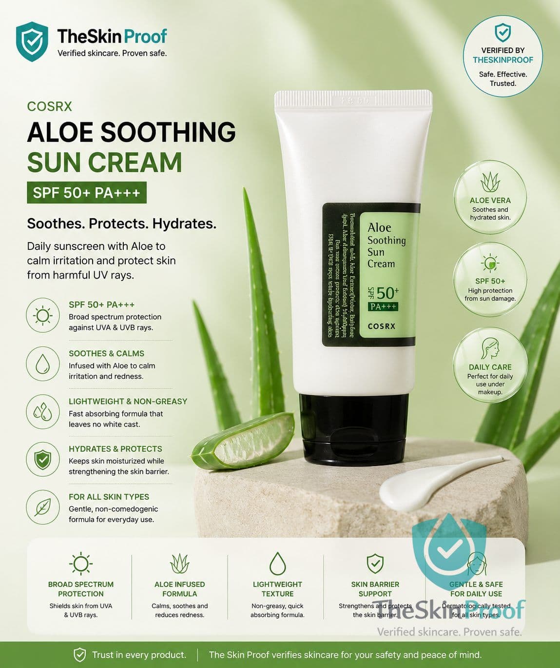 COSRX Aloe Soothing Sun Cream SPF50+ PA+++