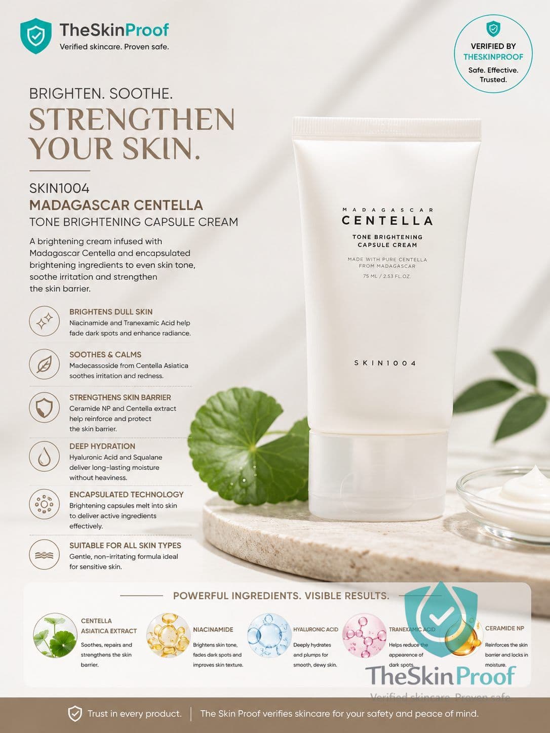 Skin1004 Madagascar Centella Tone Brightening Capsule Cream
