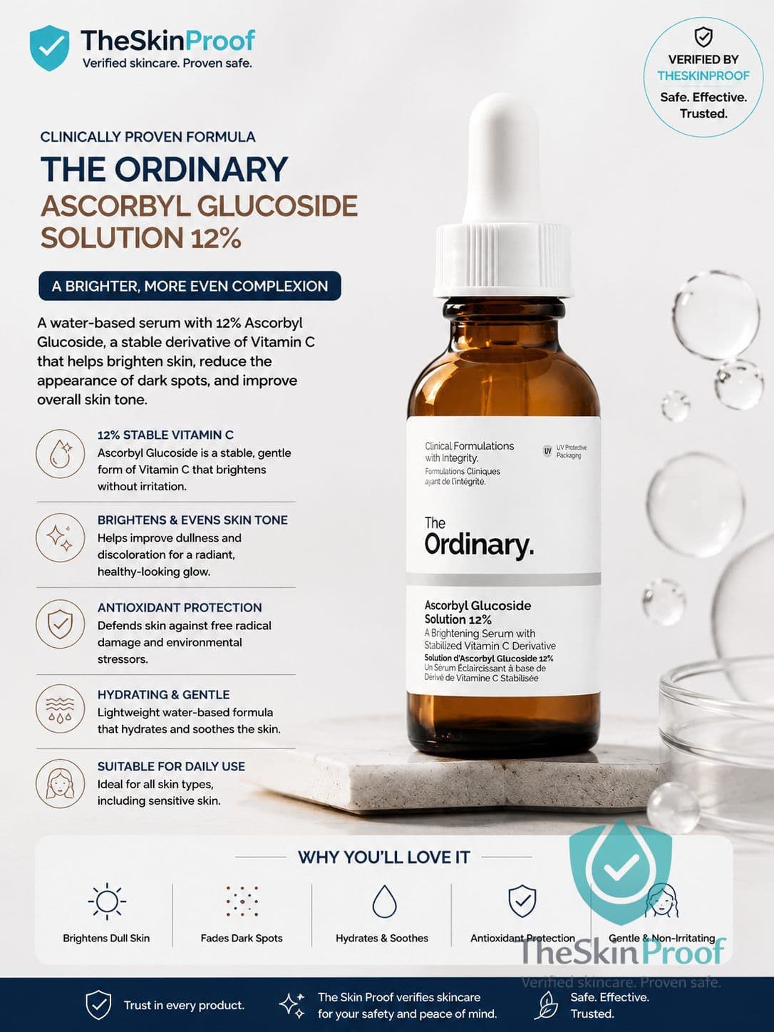 The Ordinary Ascorbyl Glucoside Solution 12% Brightening Serum