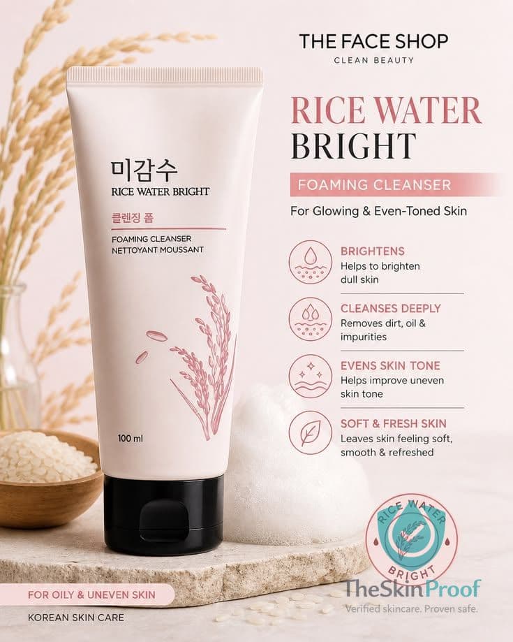 The Face Shop Rice Water Bright Foaming Cleanser