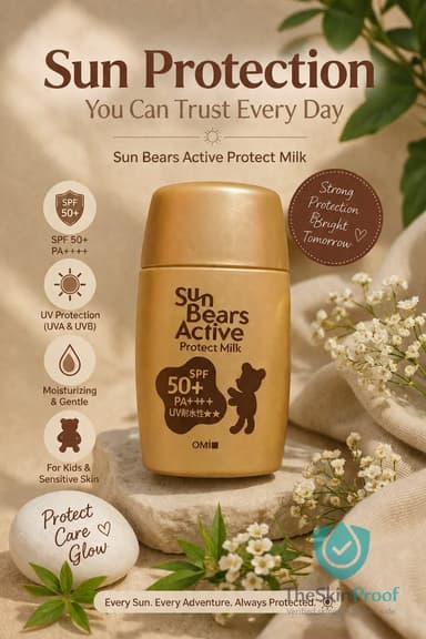 Omi Brotherhood Omi Brotherhood Sun Bears Active Protect Milk Sunscreen SPF 50+ PA++++