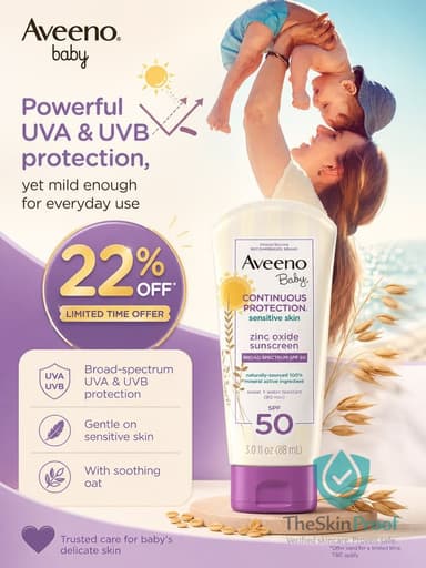Aveeno Aveeno Baby Continuous Protection Sensitive Skin Sunscreen SPF 50