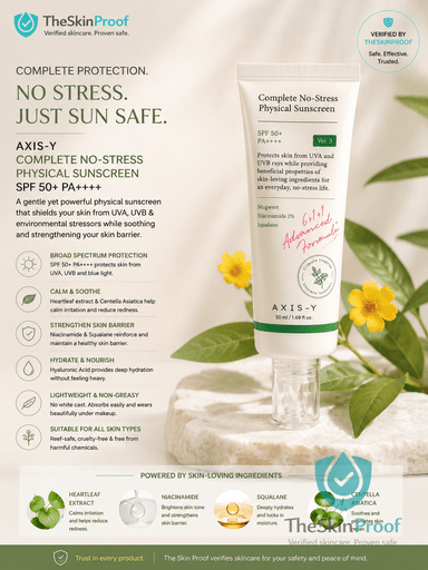 Axis-Y Axis-Y Complete No-Stress Physical Sunscreen SPF50