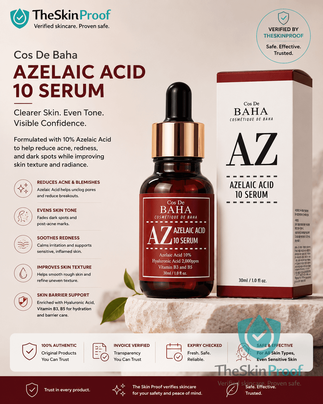 Cos De BAHA Azelaic Acid 10 Serum (AZ)