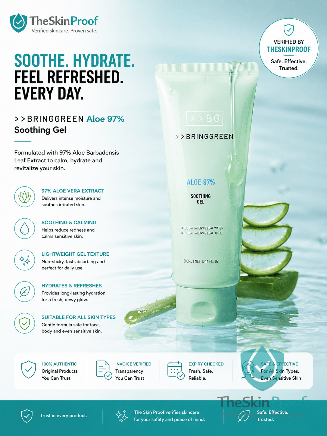 Bring Green Aloe 97% Soothing Gel