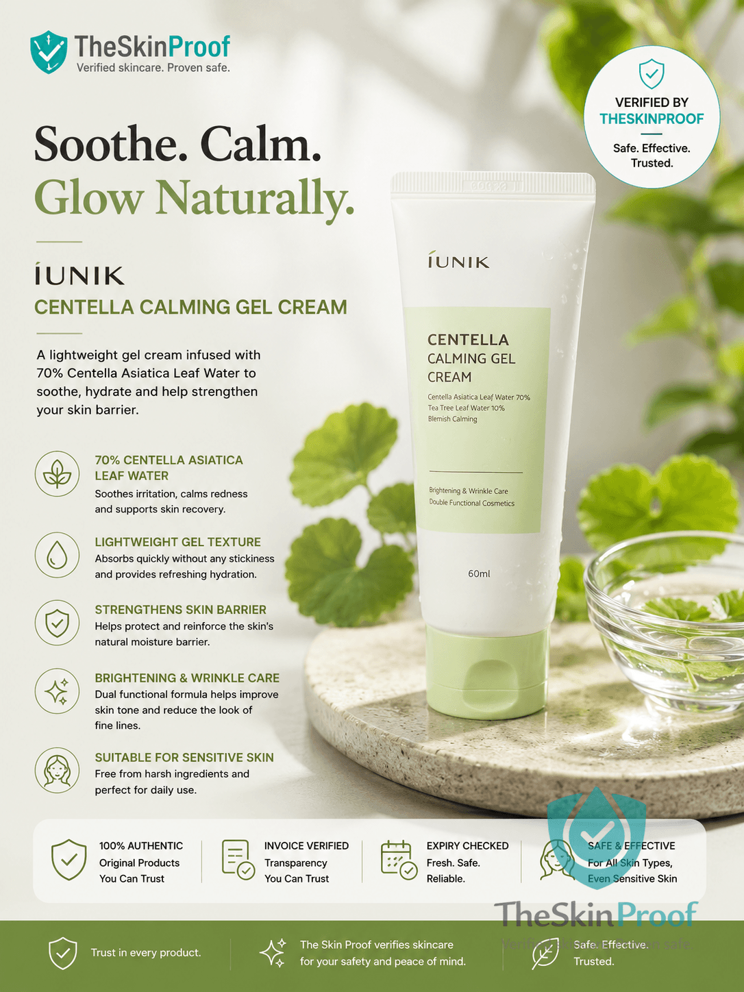 iUNIK Centella Calming Gel Cream