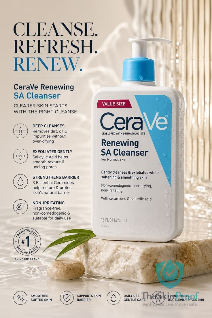 CeraVe Cerave Renewing SA Cleanser For Normal Skin