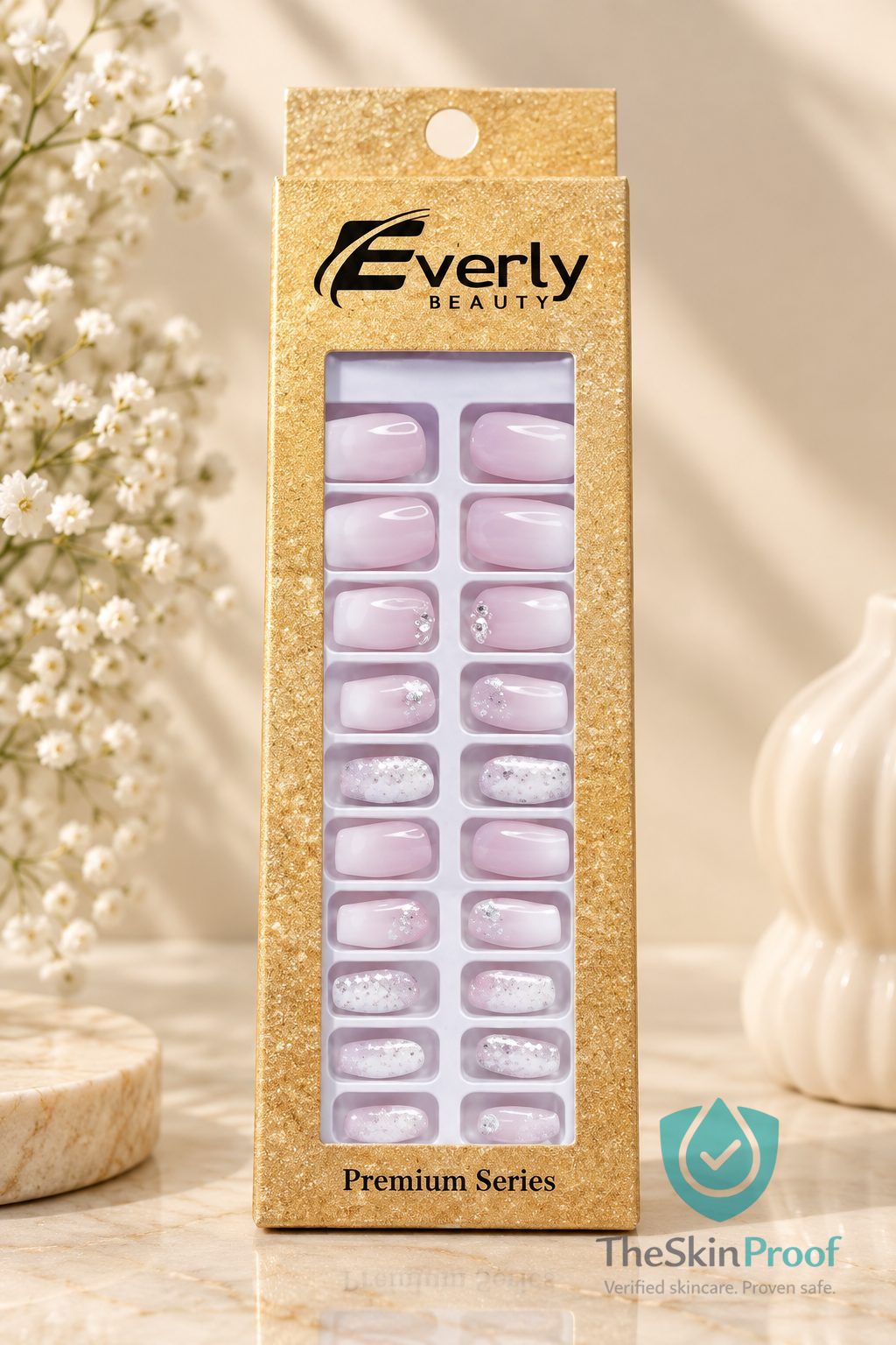 EVERLY Everly Natural Fake Nails 24pcs - H201