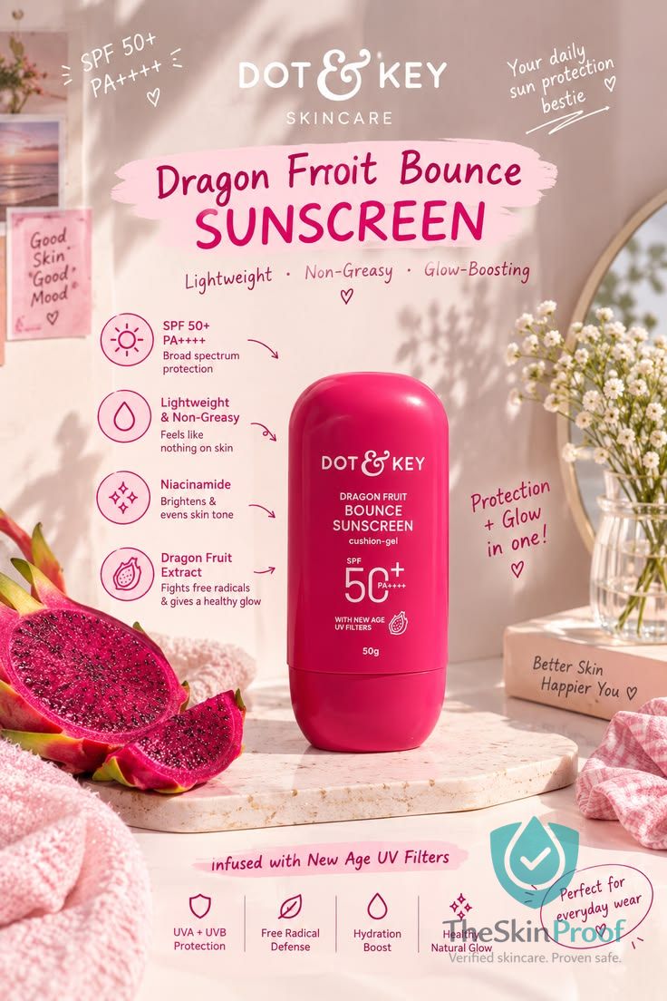 Dot & Key Dot And Key Dragon Fruit Bounce Sunscreen SPF 50+ PA+++