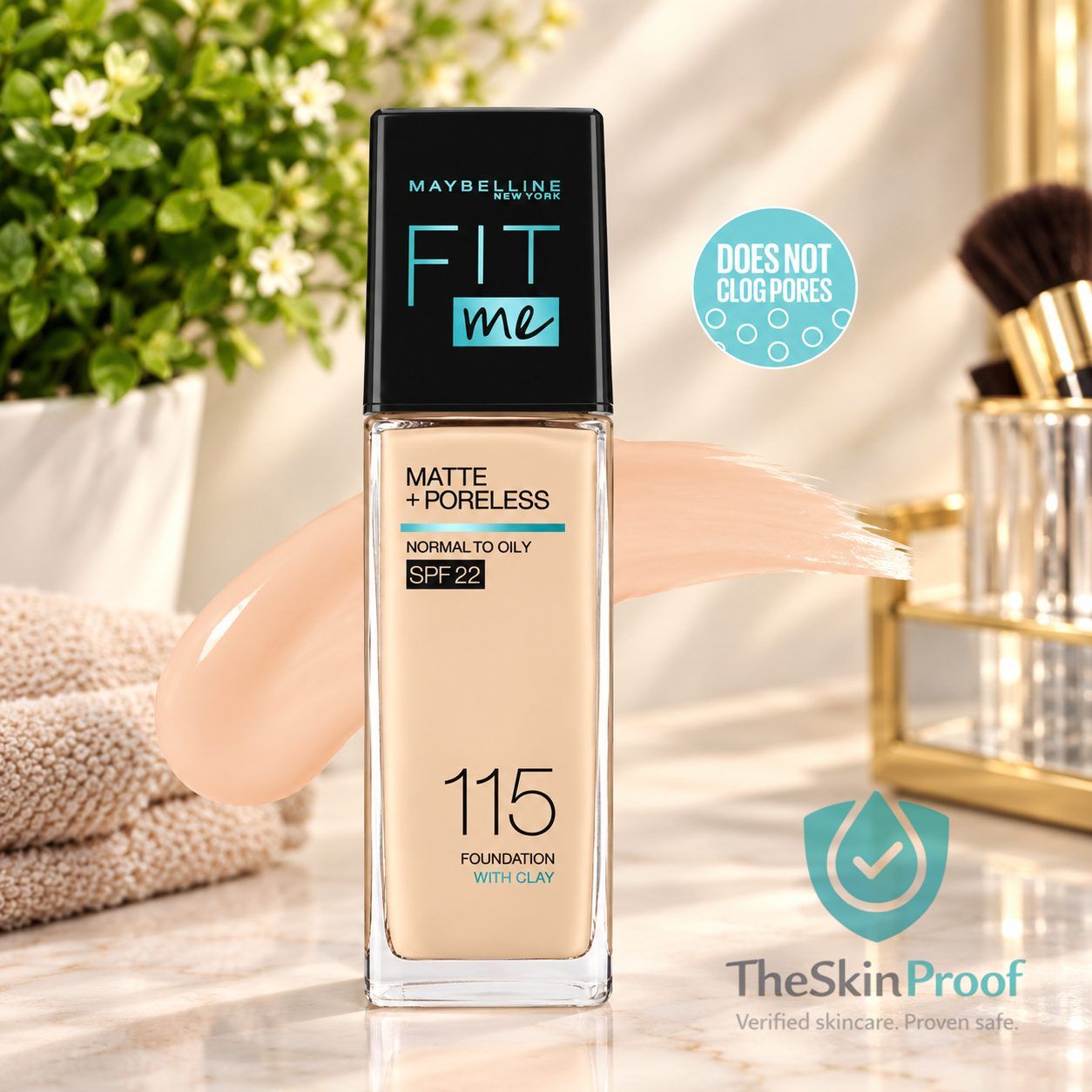 MAYBELLINE Maybelline Fit Me Matte Poreless 16H Oil Control Foundation- 115