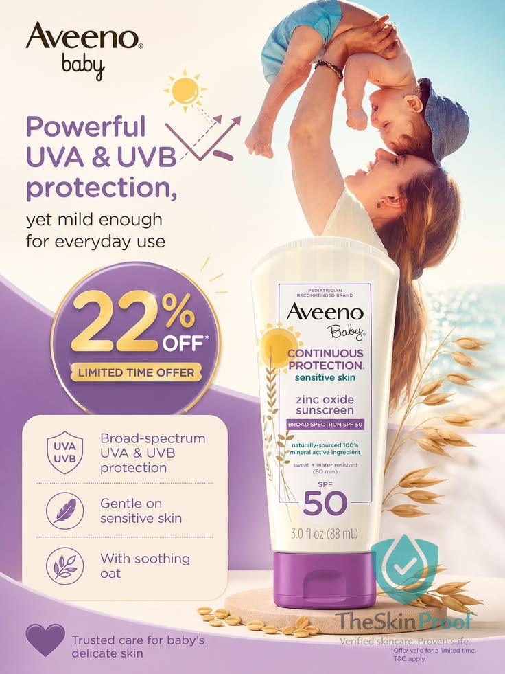 Aveeno Aveeno Baby Continuous Protection Sensitive Skin Sunscreen SPF 50