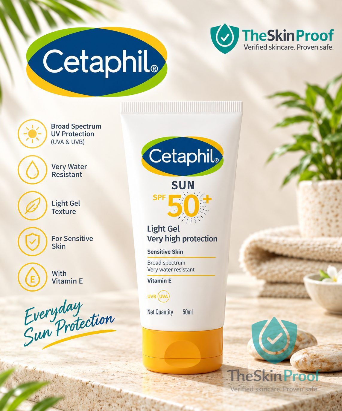 Cetaphil Cetaphil Very High Protection Light Gel Sun SPF50 Plus