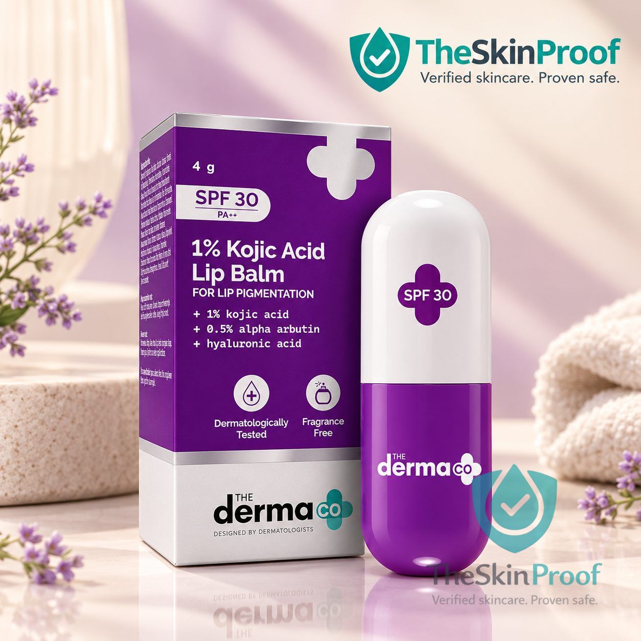 The Derma Co The Derma Co 1% Kojic Acid Lip Balm SPF 30 PA++