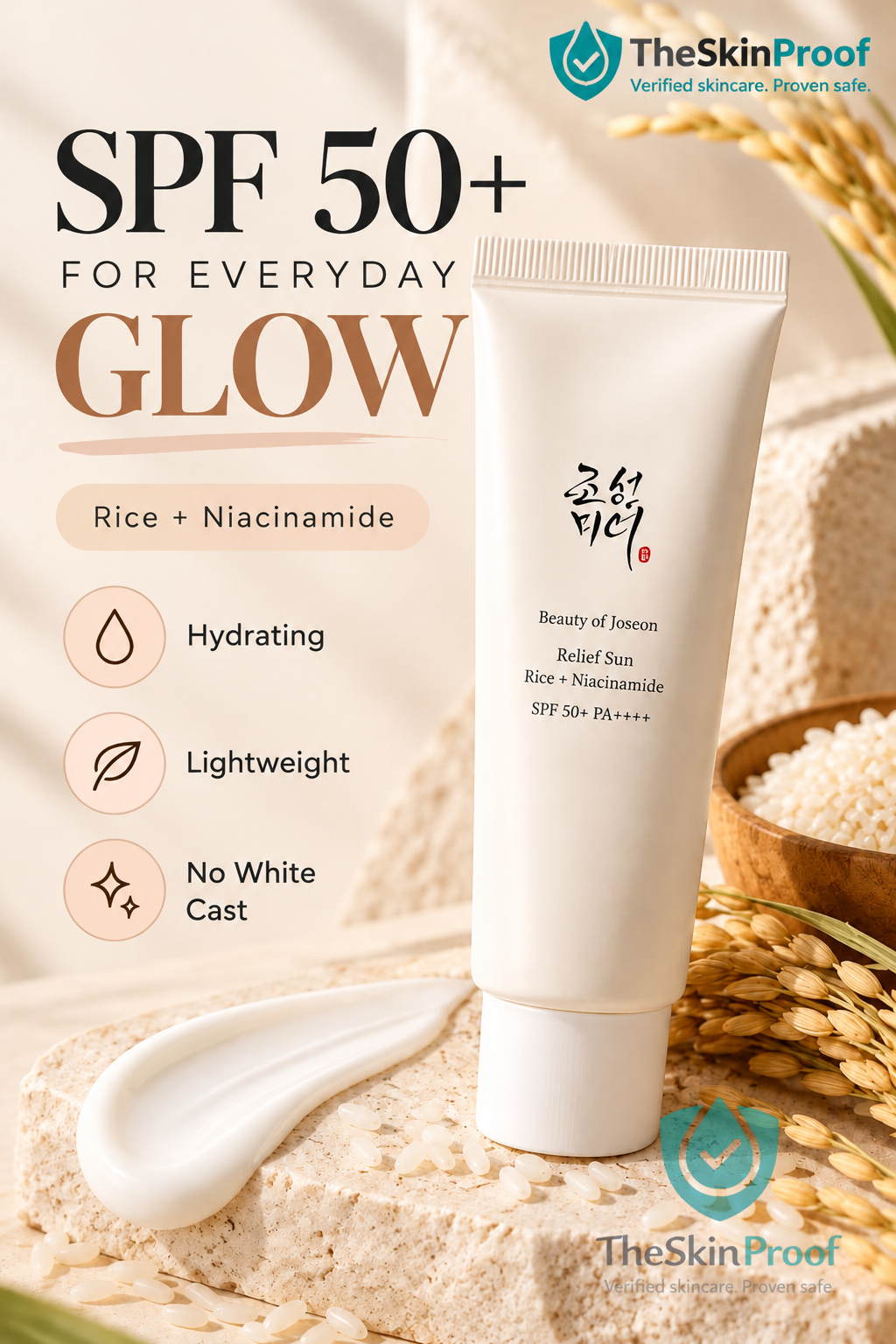 Beauty of Joseon Relief Sun: Rice + Niacinamide SPF50+ PA++++